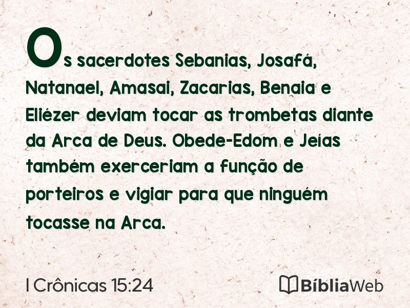 I Crônicas 15:24 em imagem para compartilhar