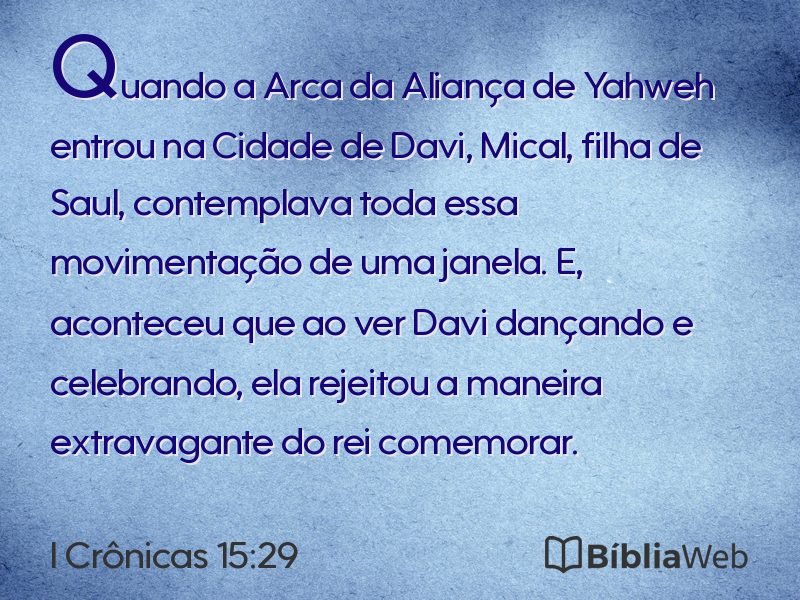 I Crônicas 15:29 em imagem para compartilhar