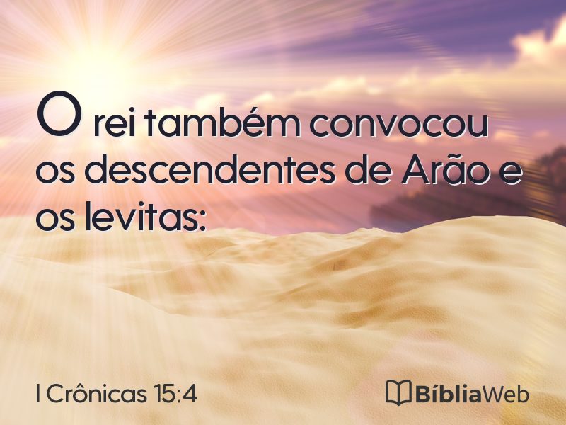 I Crônicas 15:4 em imagem para compartilhar
