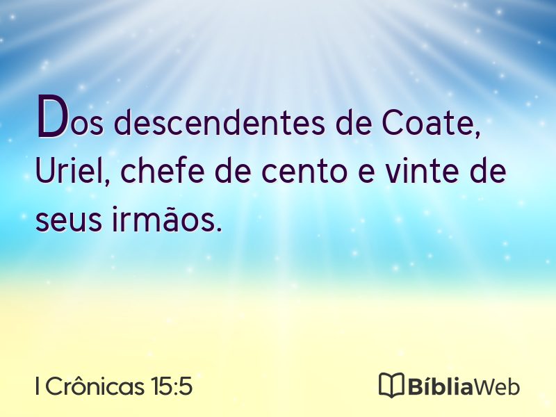 I Crônicas 15:5 em imagem para compartilhar