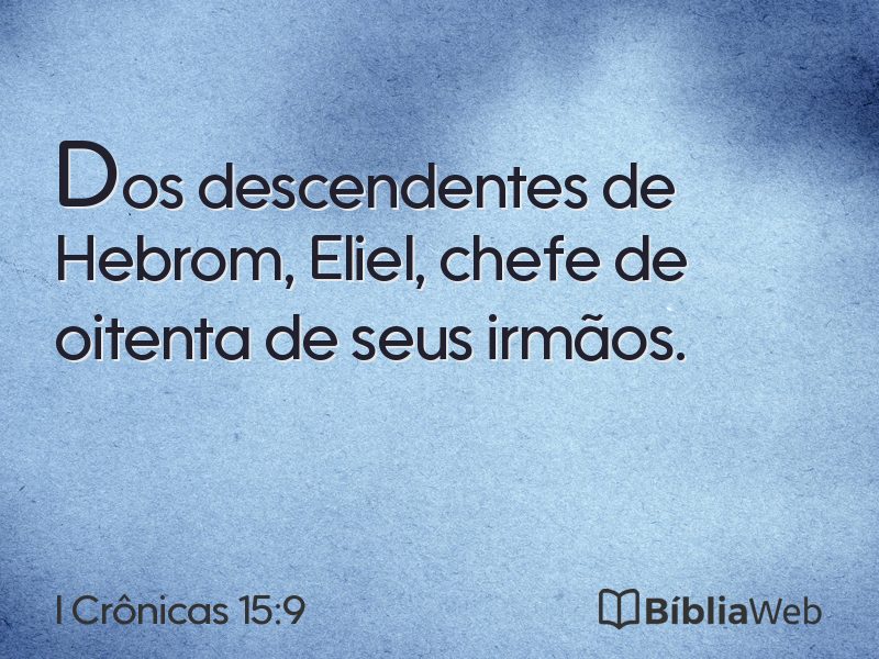 I Crônicas 15:9 em imagem para compartilhar