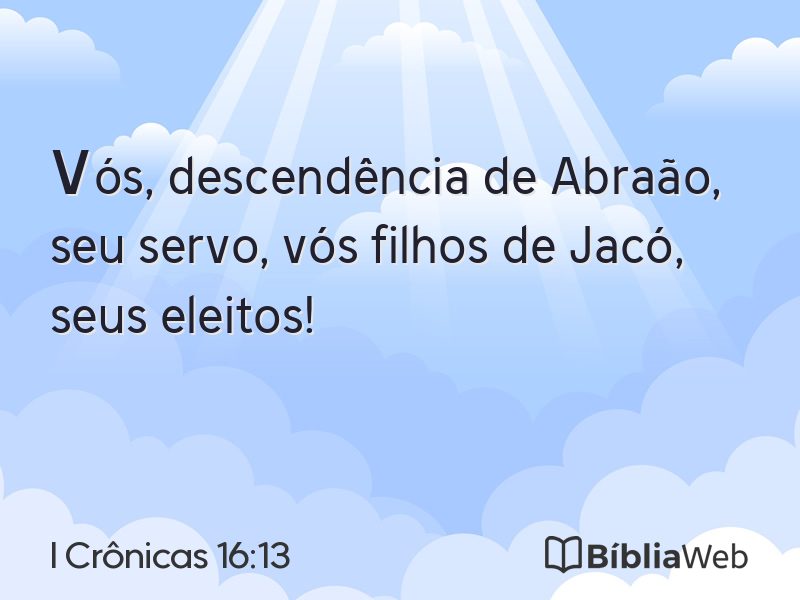 I Crônicas 16:13 em imagem para compartilhar