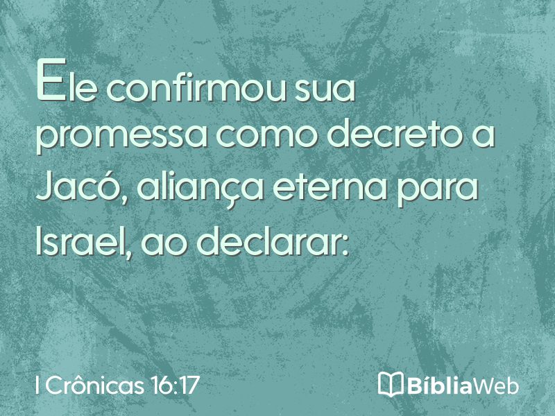 I Crônicas 16:17 em imagem para compartilhar