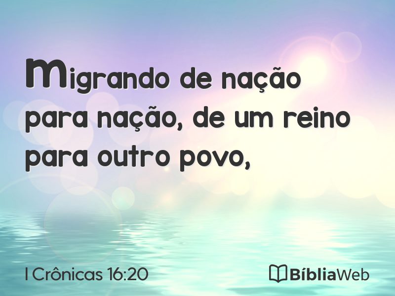 I Crônicas 16:20 em imagem para compartilhar