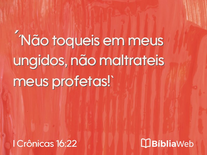 I Crônicas 16:22 em imagem para compartilhar