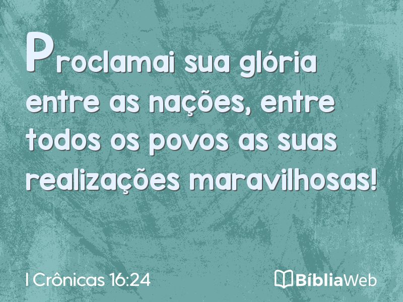 I Crônicas 16:24 em imagem para compartilhar