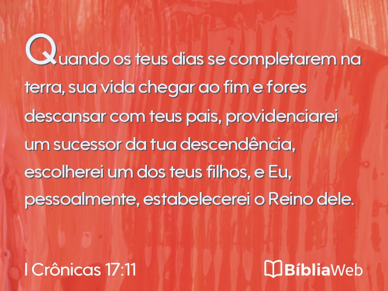 I Crônicas 17:11 em imagem para compartilhar