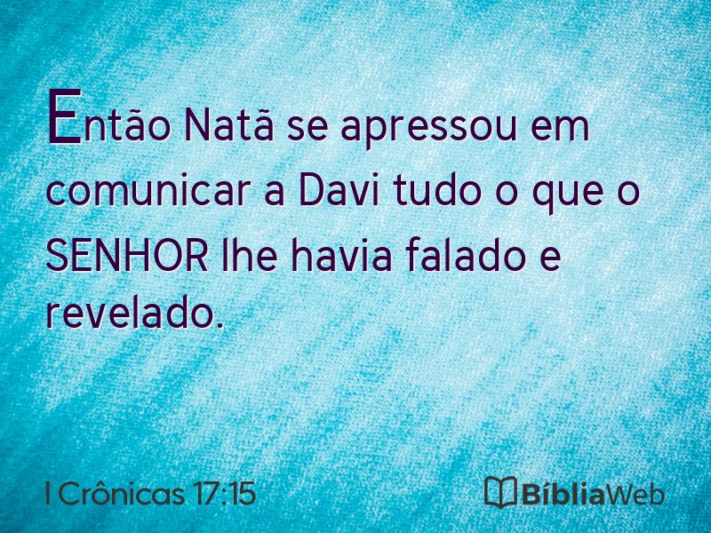 I Crônicas 17:15 em imagem para compartilhar