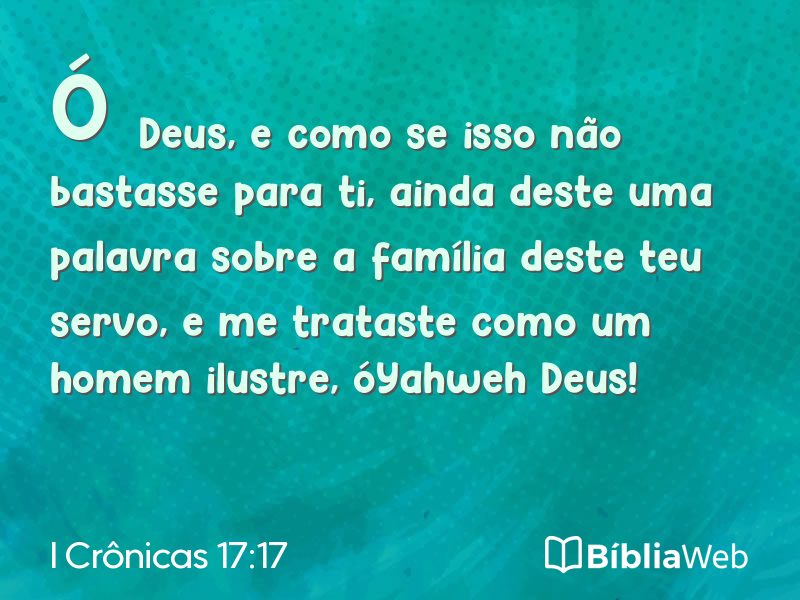 I Crônicas 17:17 em imagem para compartilhar