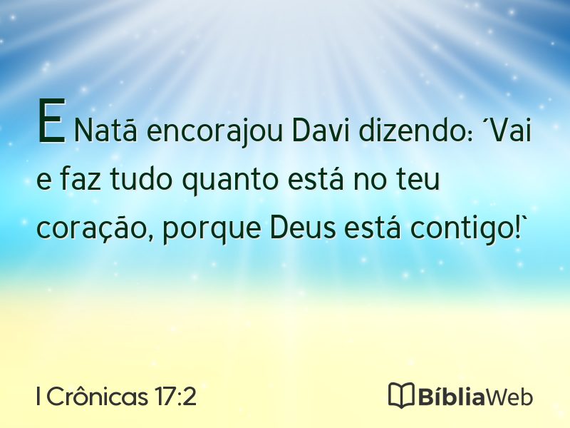 I Crônicas 17:2 em imagem para compartilhar