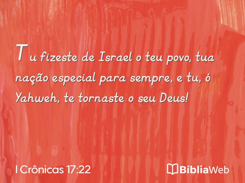 I Crônicas 17:22 em imagem para compartilhar