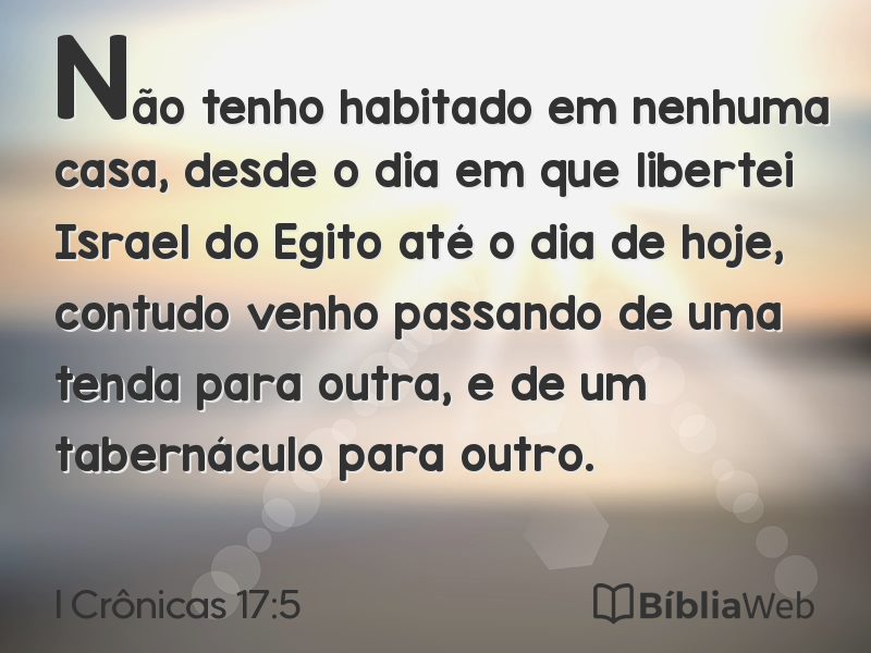 I Crônicas 17:5 em imagem para compartilhar