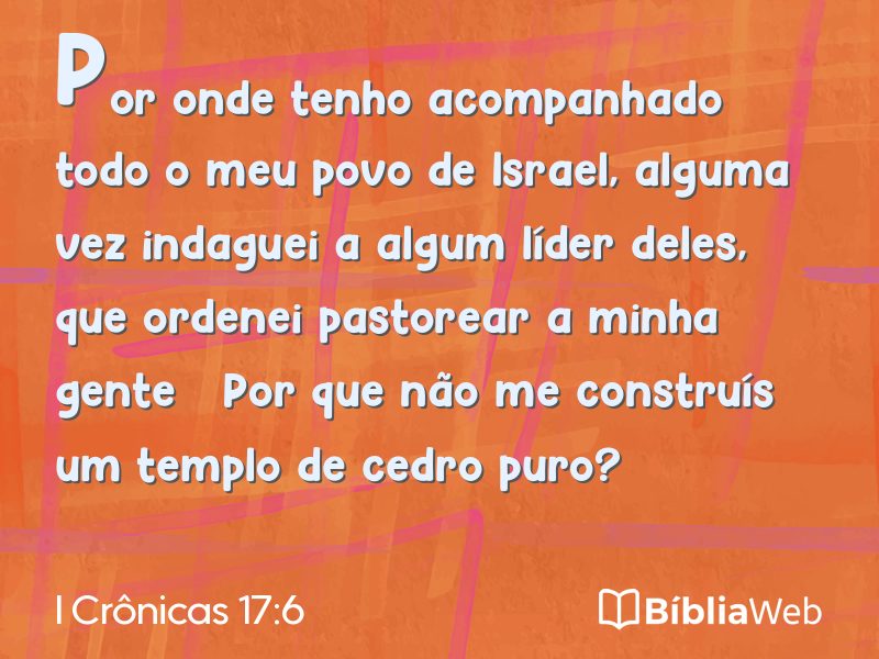 I Crônicas 17:6 em imagem para compartilhar