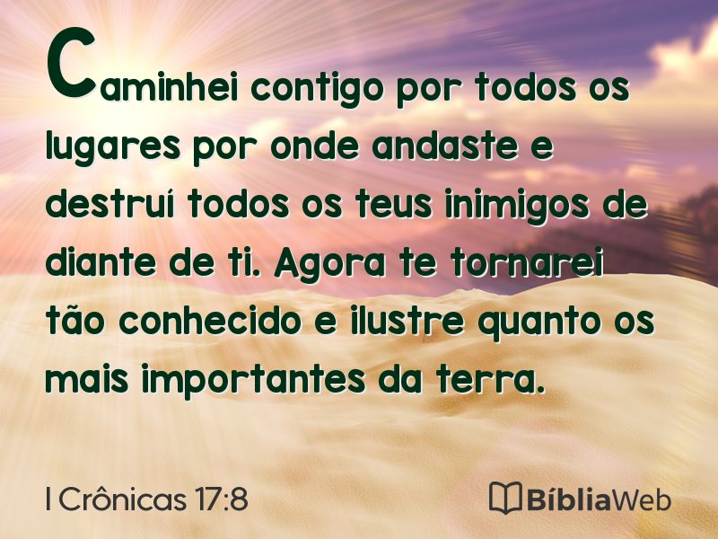 I Crônicas 17:8 em imagem para compartilhar