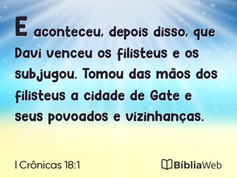 I Crônicas 18:1 em imagem para compartilhar