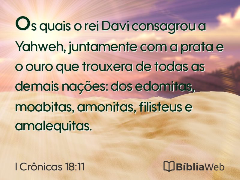 I Crônicas 18:11 em imagem para compartilhar