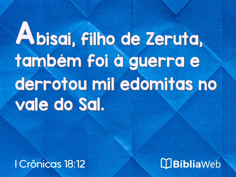I Crônicas 18:12 em imagem para compartilhar