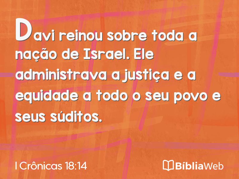 I Crônicas 18:14 em imagem para compartilhar