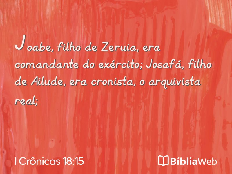 I Crônicas 18:15 em imagem para compartilhar