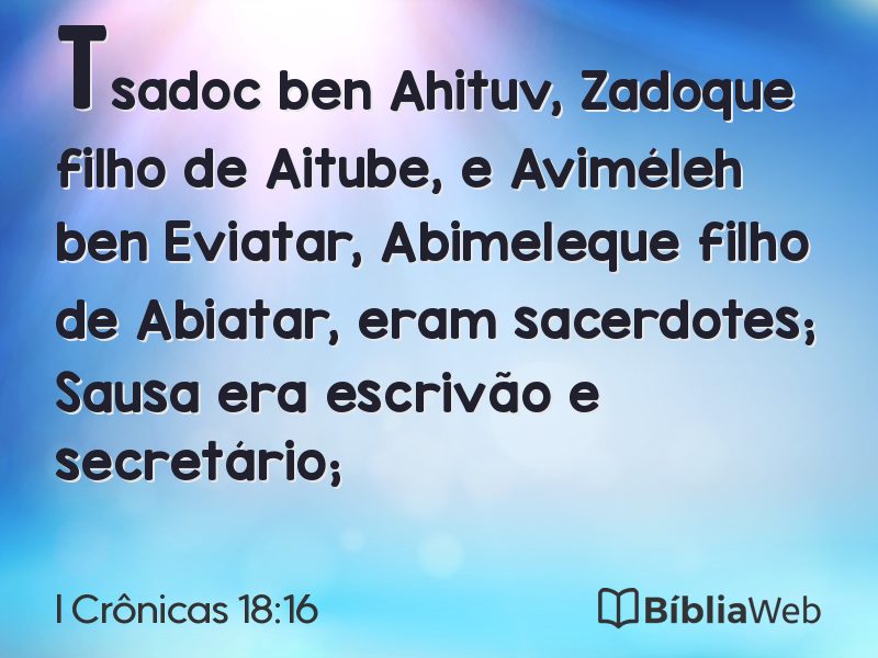I Crônicas 18:16 em imagem para compartilhar