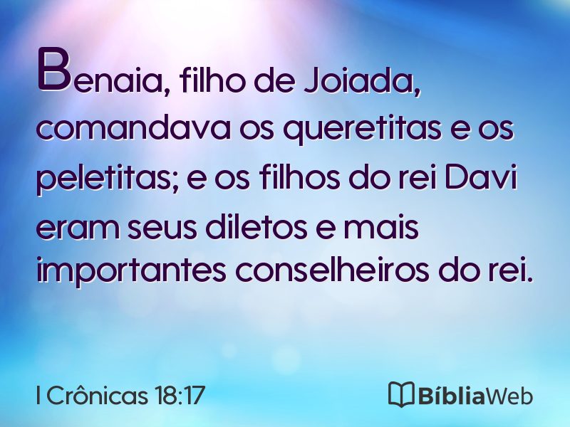 I Crônicas 18:17 em imagem para compartilhar