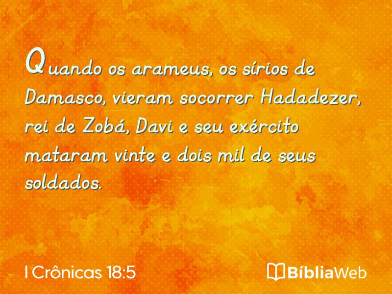 I Crônicas 18:5 em imagem para compartilhar