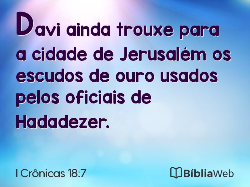 I Crônicas 18:7 em imagem para compartilhar