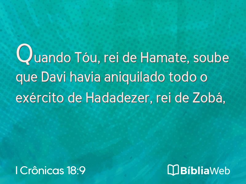 I Crônicas 18:9 em imagem para compartilhar