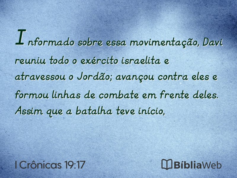 I Crônicas 19:17 em imagem para compartilhar