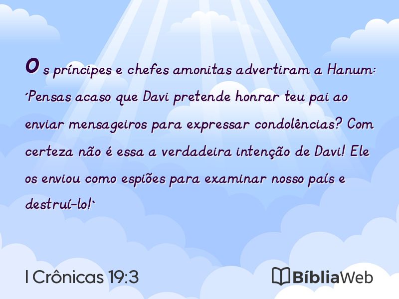 I Crônicas 19:3 em imagem para compartilhar