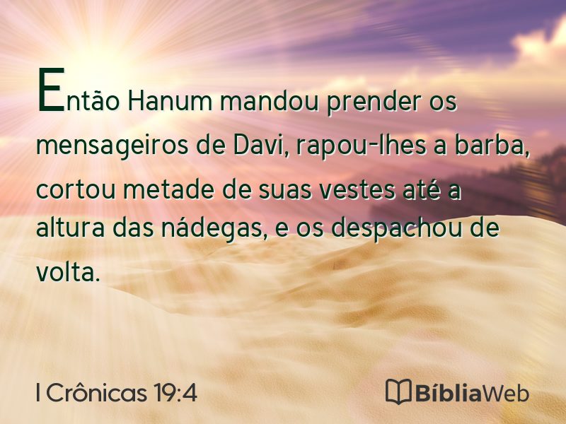 I Crônicas 19:4 em imagem para compartilhar