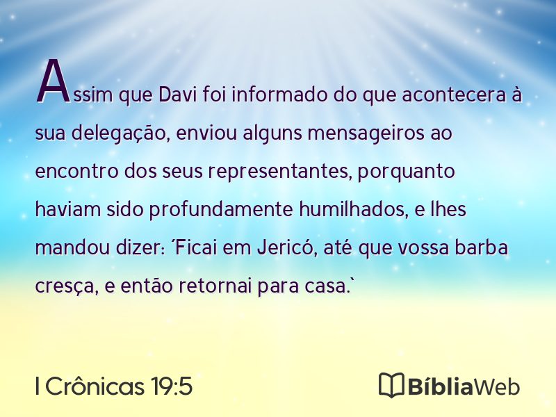 I Crônicas 19:5 em imagem para compartilhar