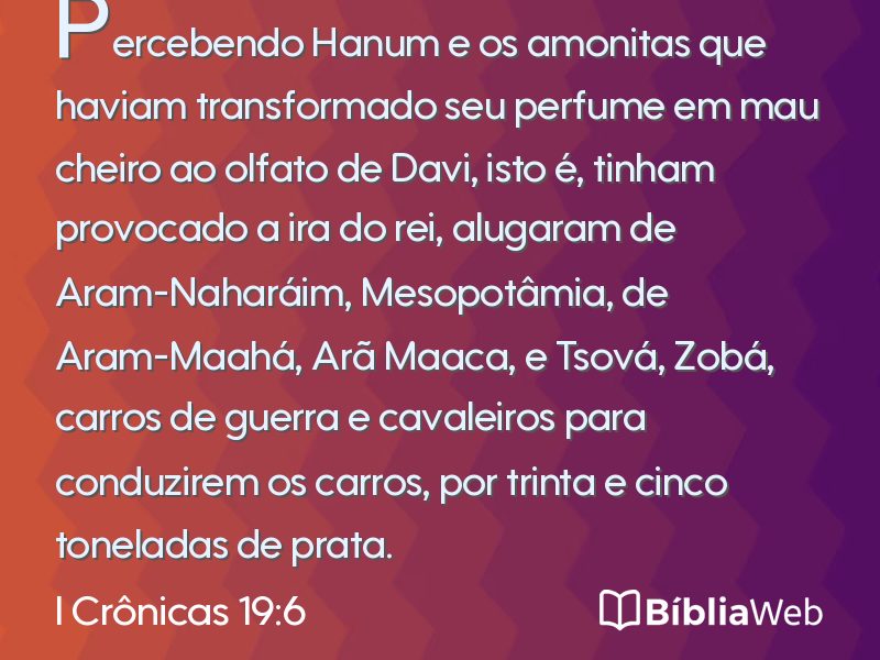 I Crônicas 19:6 em imagem para compartilhar