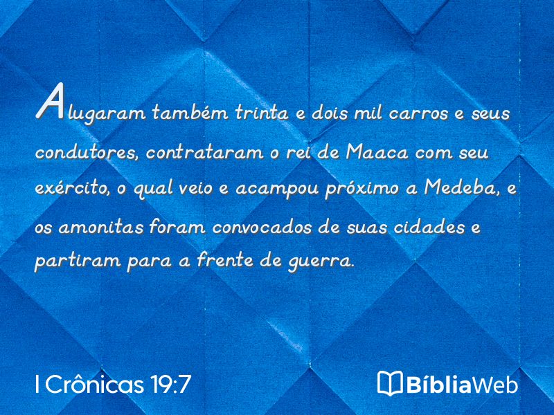 I Crônicas 19:7 em imagem para compartilhar