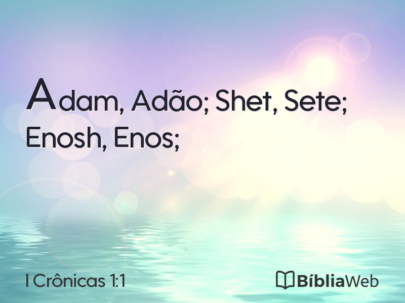 I Crônicas 1:1 em imagem para compartilhar