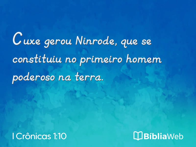 I Crônicas 1:10 em imagem para compartilhar