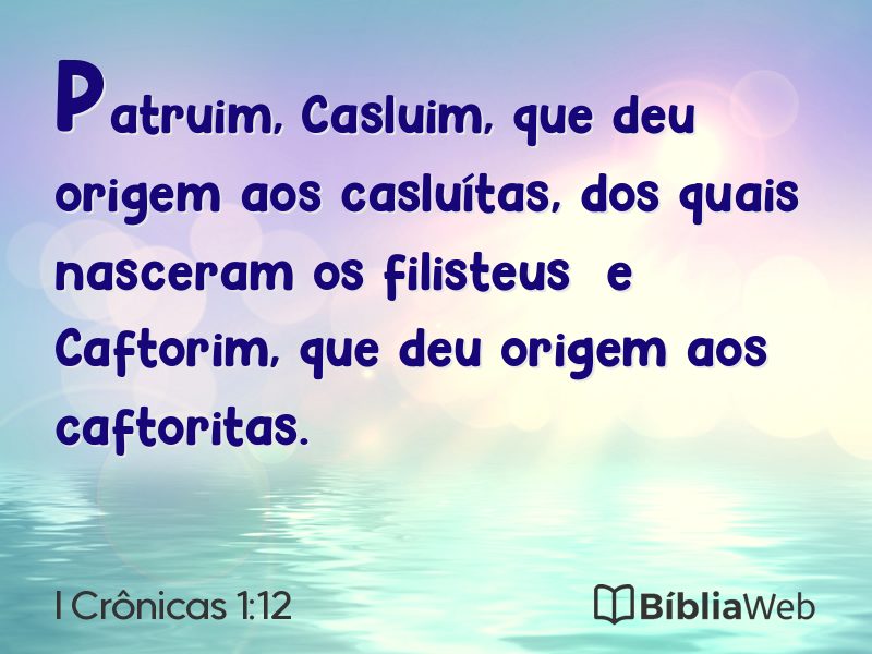 I Crônicas 1:12 em imagem para compartilhar