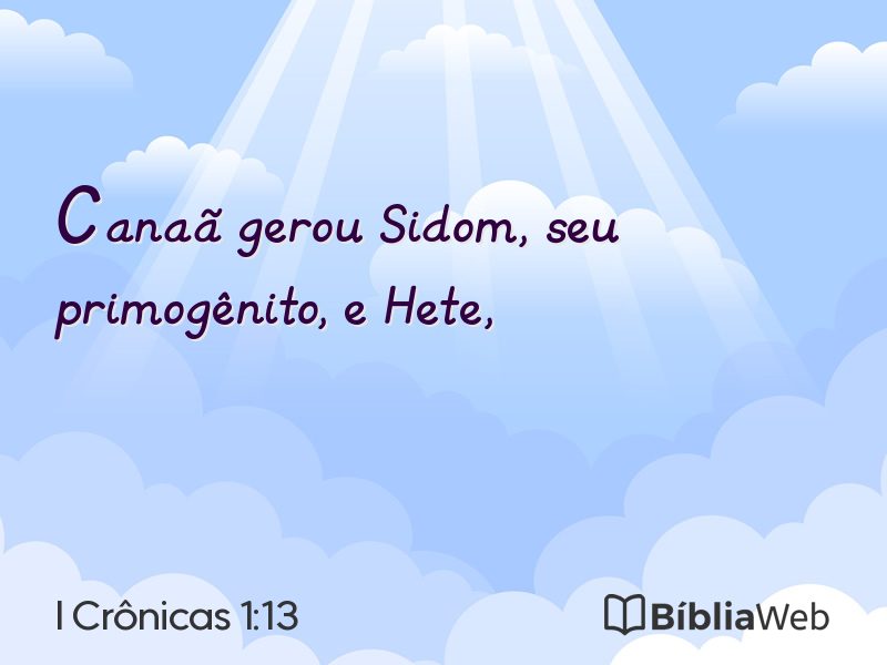 I Crônicas 1:13 em imagem para compartilhar