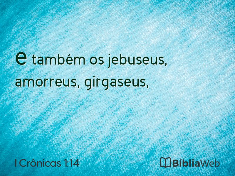 I Crônicas 1:14 em imagem para compartilhar