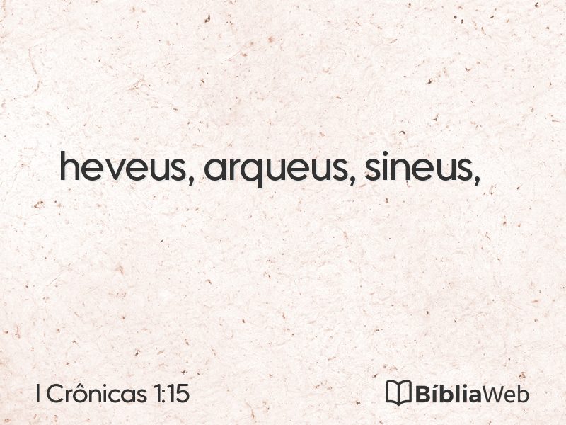 I Crônicas 1:15 em imagem para compartilhar