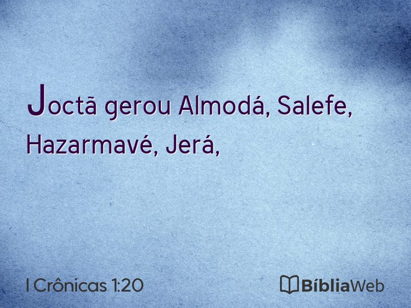 I Crônicas 1:20 em imagem para compartilhar