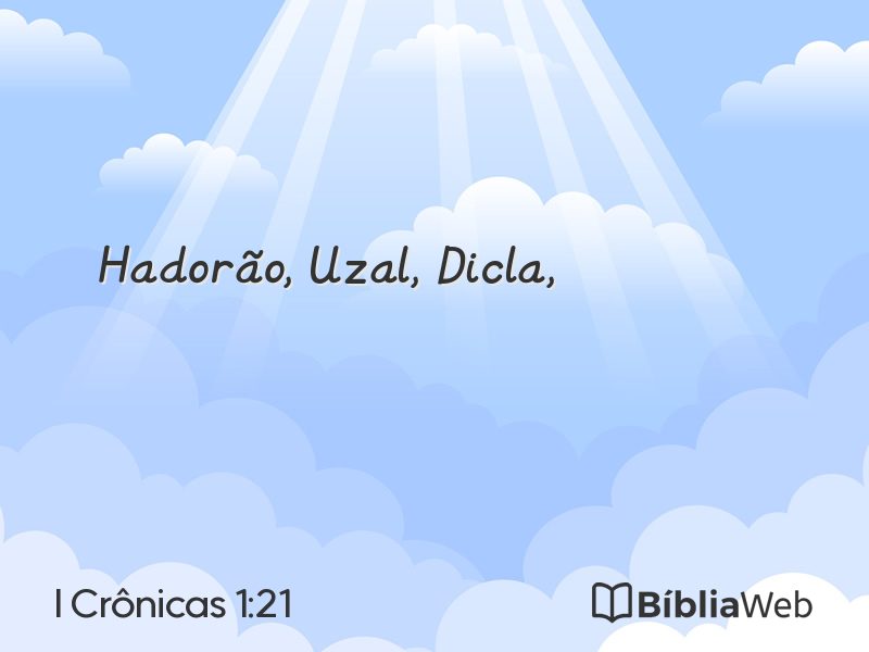 I Crônicas 1:21 em imagem para compartilhar