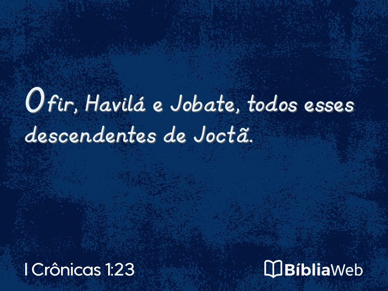 I Crônicas 1:23 em imagem para compartilhar