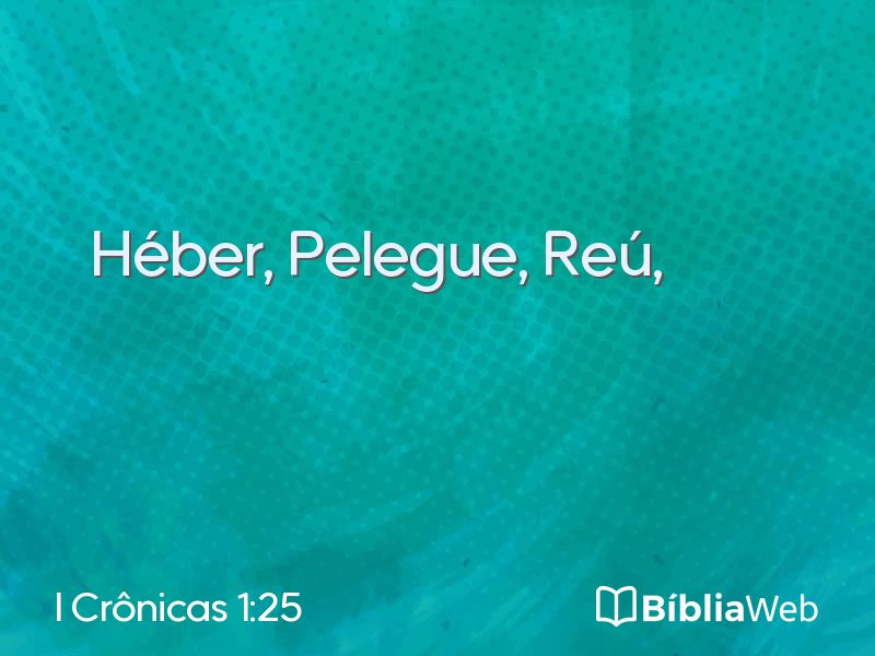 I Crônicas 1:25 em imagem para compartilhar
