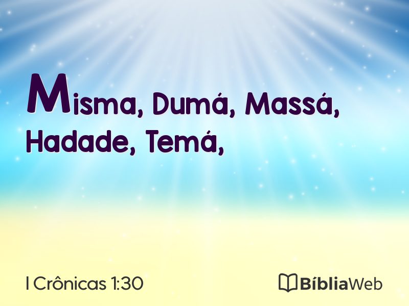 I Crônicas 1:30 em imagem para compartilhar