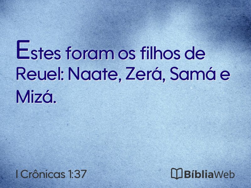 I Crônicas 1:37 em imagem para compartilhar