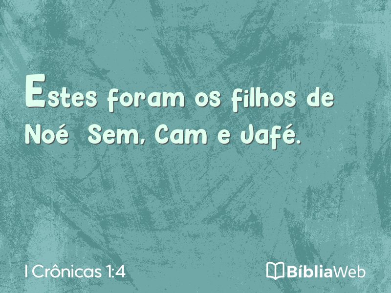 I Crônicas 1:4 em imagem para compartilhar
