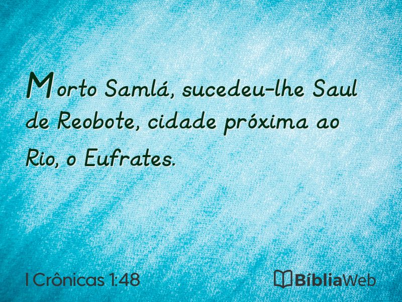 I Crônicas 1:48 em imagem para compartilhar