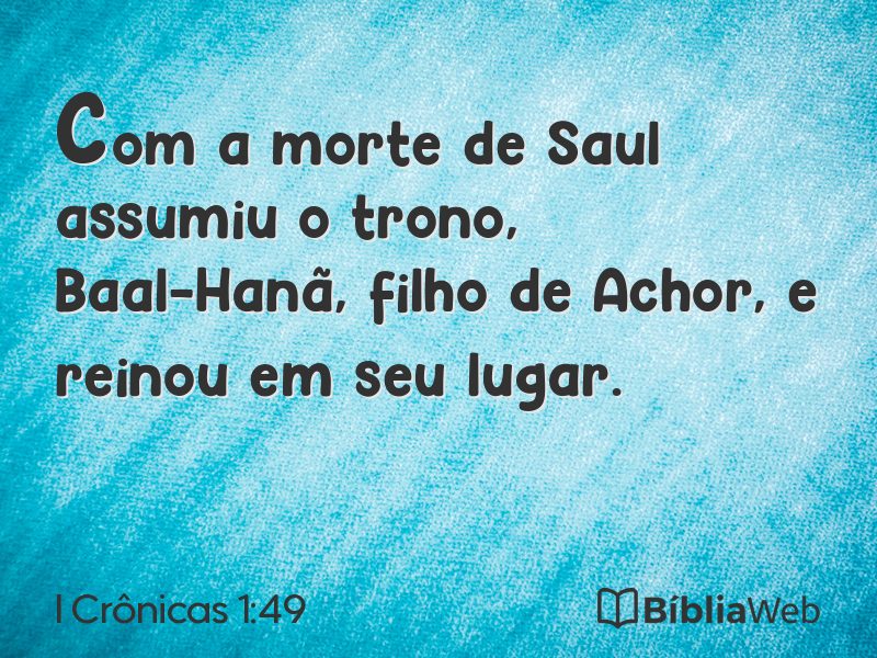 I Crônicas 1:49 em imagem para compartilhar