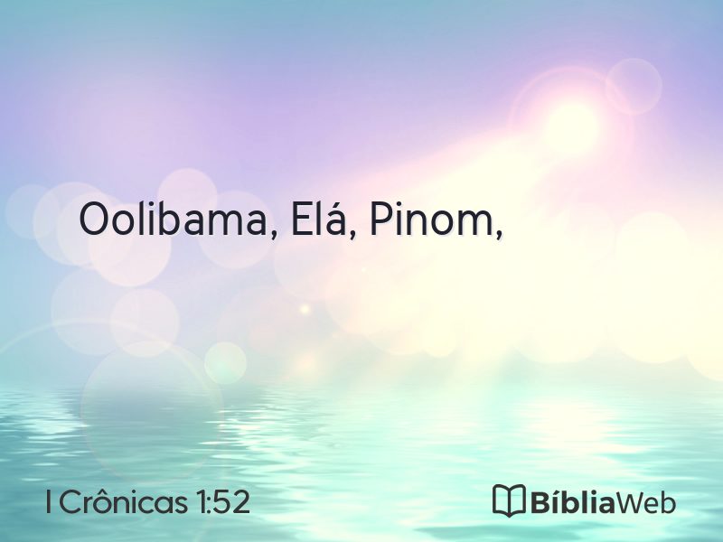 I Crônicas 1:52 em imagem para compartilhar